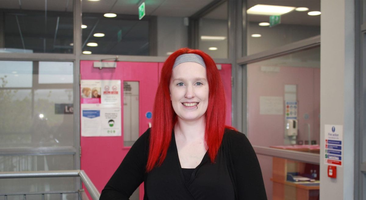 Access Diploma student Laura Wright pictured in SERC's Newcastle Campus